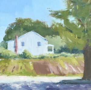 Summer Day, 10 x 10 oil on canvas board (2025)